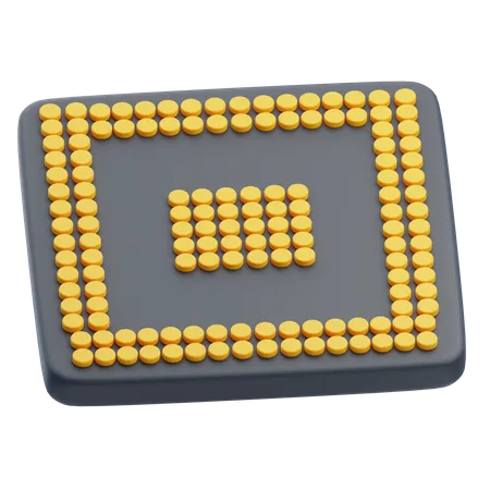 Ball Grid Array  3D Icon