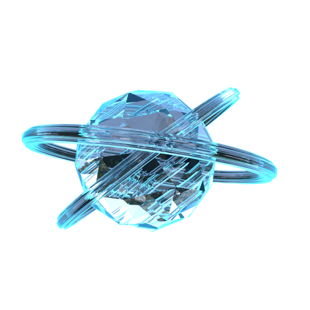Ball Holographic Abstract Shape  3D Icon