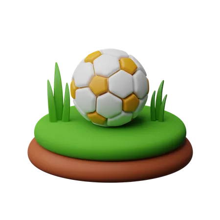 Ball on field  3D Icon