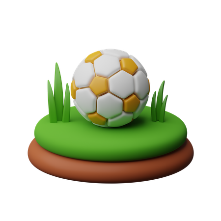 Ball on field  3D Icon