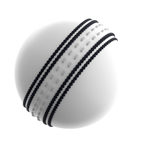 Balle de cricket blanche  3D Icon