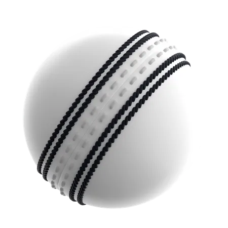 Balle de cricket blanche  3D Icon