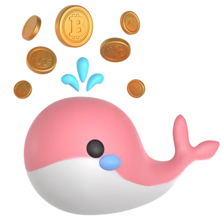 Ballena criptográfica  3D Icon