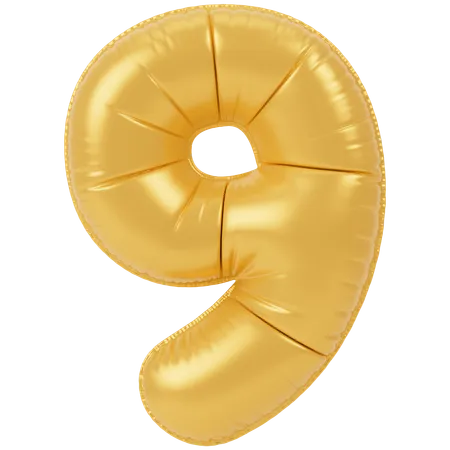 Ballon 9  3D Icon