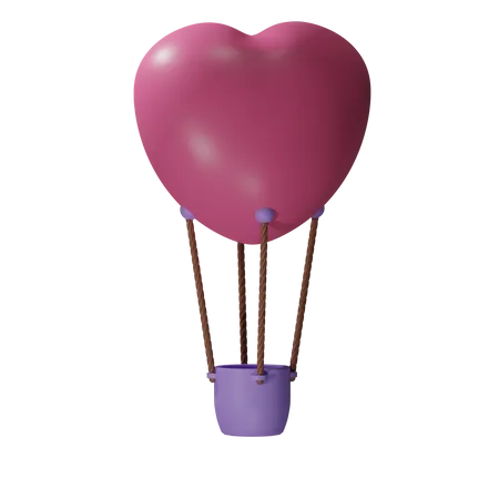 Ballon à air de la Saint-Valentin  3D Illustration