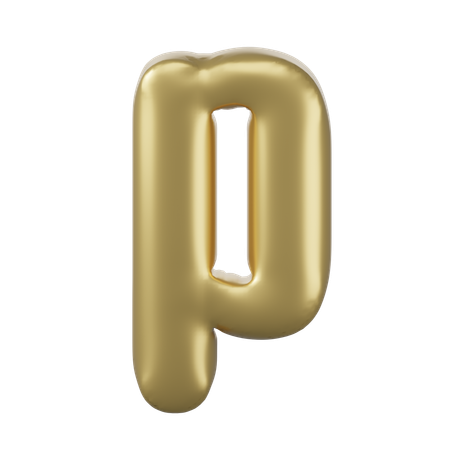 Alphabet ballon p  3D Icon