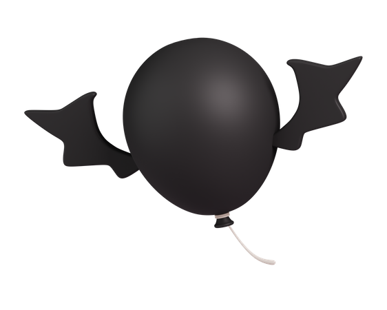 Ballon avec aile de chauve-souris  3D Icon