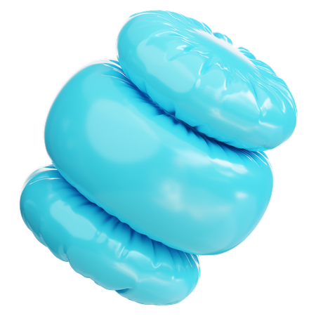 Ballon bleu  3D Icon