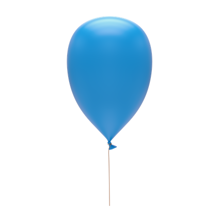 Ballon bleu  3D Illustration