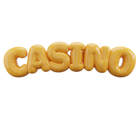 Ballon Buchstabe Casino Aufkleber  3D Icon