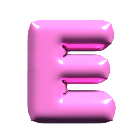 Ballon Buchstabe E  3D Icon