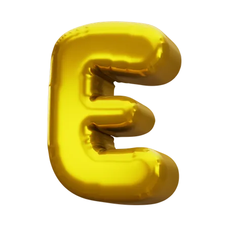 Ballon Buchstabe E  3D Icon