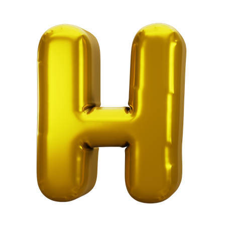 Ballon Buchstabe H  3D Icon