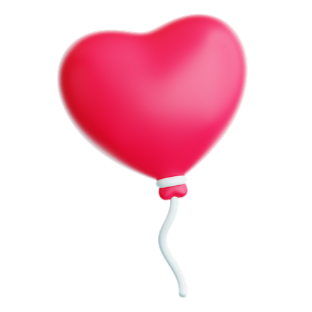 Ballon coeur  3D Icon