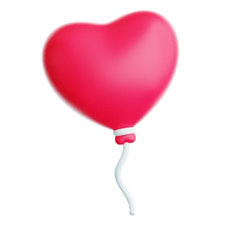 Ballon coeur  3D Icon