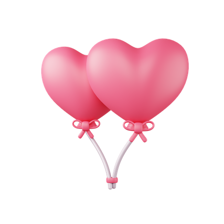 Ballon coeur  3D Icon