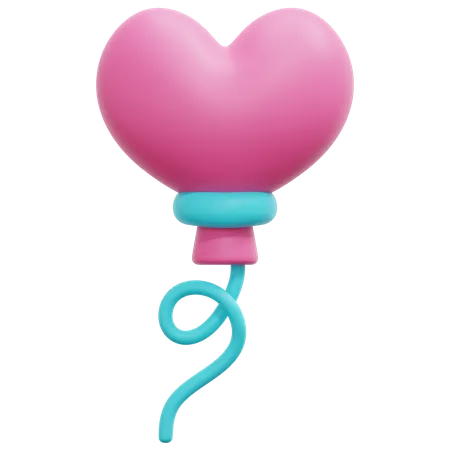 Ballon coeur  3D Icon