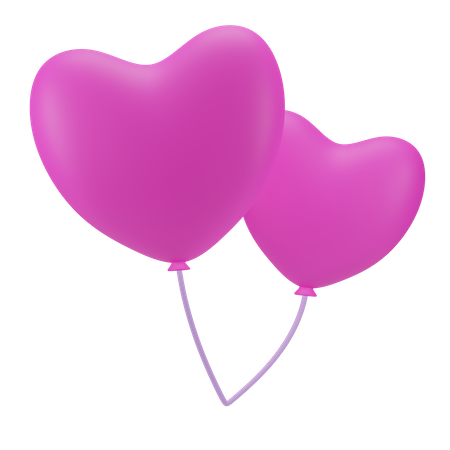Ballon coeur  3D Icon