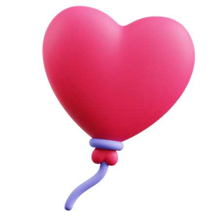 Ballon coeur  3D Icon