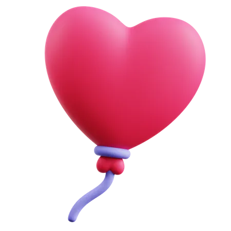 Ballon coeur  3D Icon