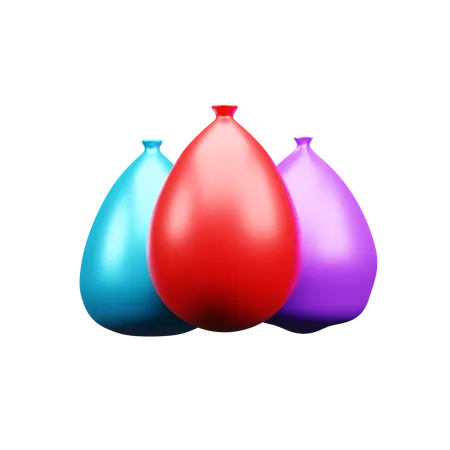 Ballon de couleur  3D Icon