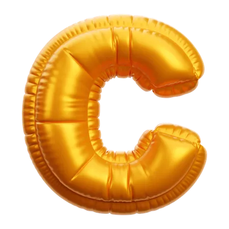 Lettre c ballon doré  3D Icon