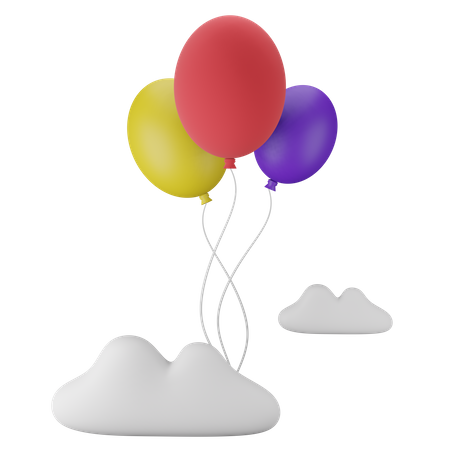 Ballon d'anniversaire 3D Icon