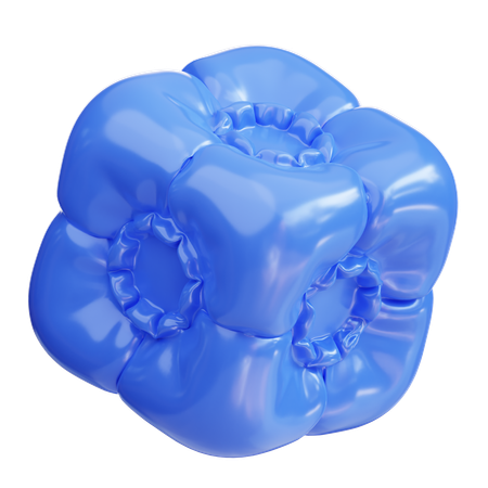 Ballon de fête bleu  3D Icon