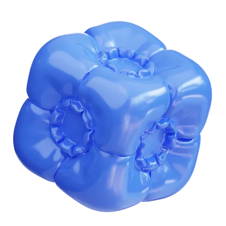 Ballon de fête bleu  3D Icon