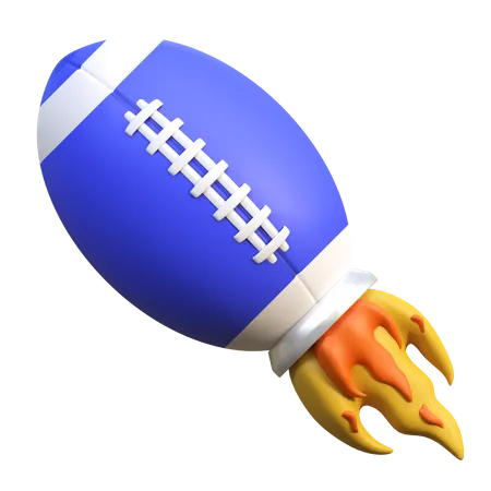 Fusée de ballon de football  3D Icon