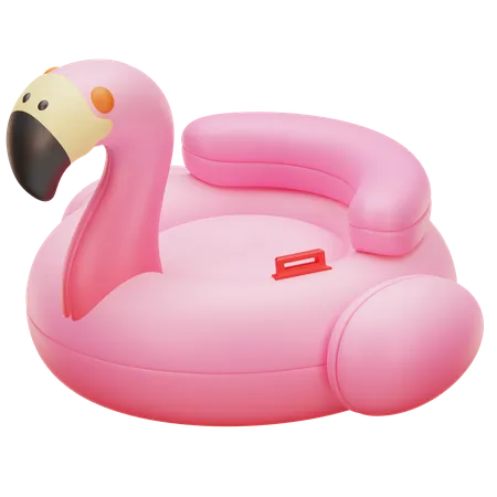 Ballon de natation flamant rose  3D Icon