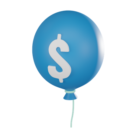 Ballon en dollars  3D Icon