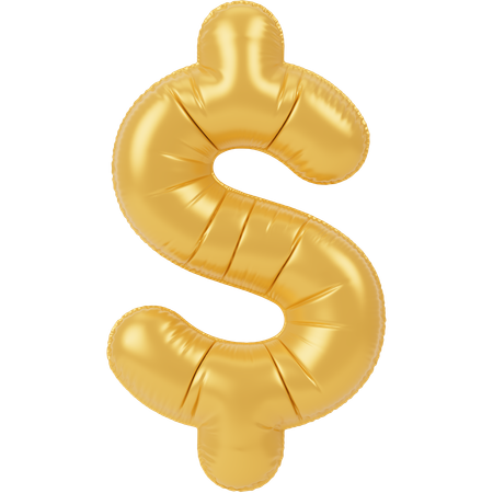 Ballon en dollars  3D Icon