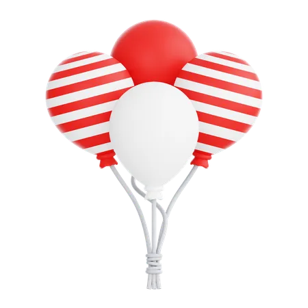 Ballon drapeau indonésien  3D Icon