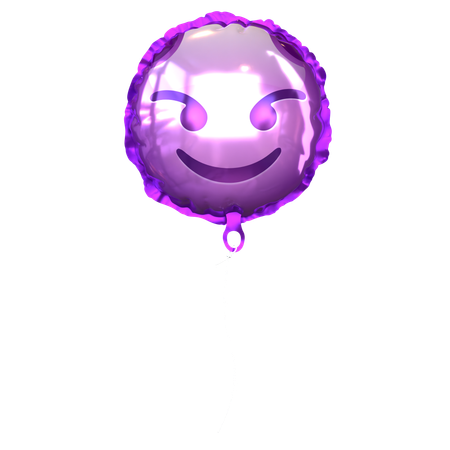 Ballon emoji maléfique  3D Icon