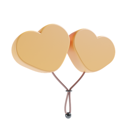 Ballon en forme de coeur  3D Icon