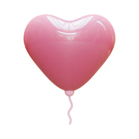 Ballon en forme de coeur  3D Icon