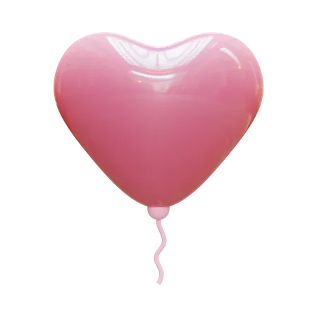 Ballon en forme de coeur  3D Icon