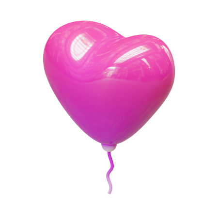 Ballon en forme de coeur  3D Icon