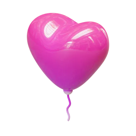 Ballon en forme de coeur  3D Icon