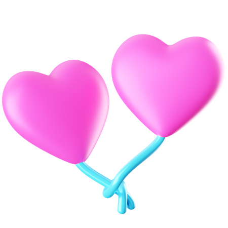 Ballon en forme de coeur  3D Icon