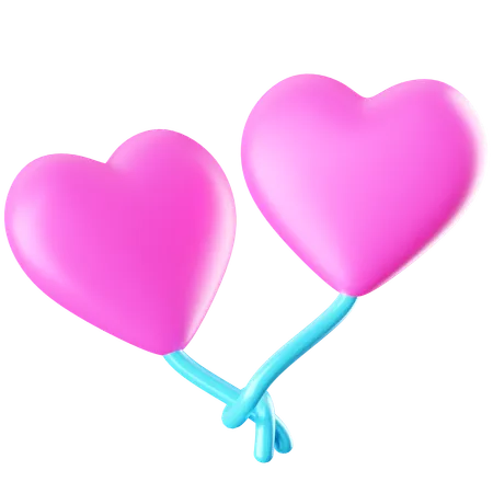 Ballon en forme de coeur  3D Icon