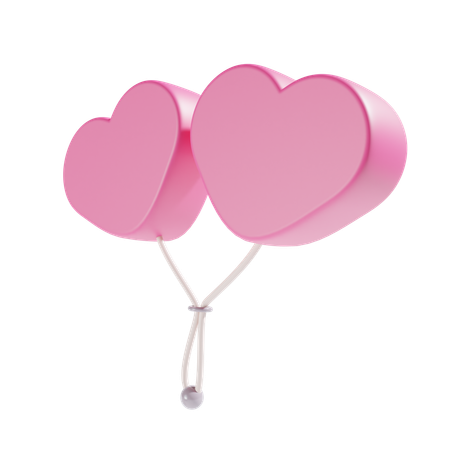 Ballon en forme de coeur  3D Icon