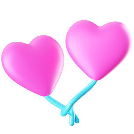 Ballon en forme de coeur  3D Icon