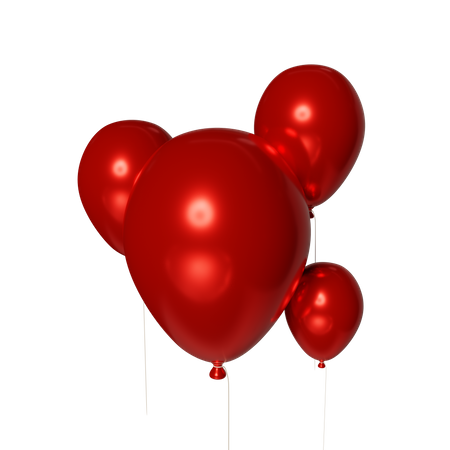 Ballon en forme de coeur  3D Illustration