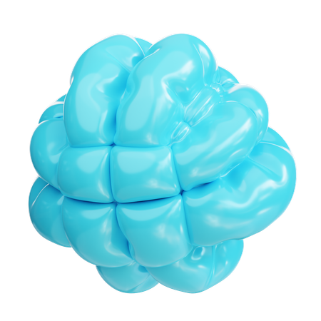 Ballon gonflable bleu clair  3D Icon