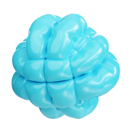 Ballon gonflable bleu clair  3D Icon