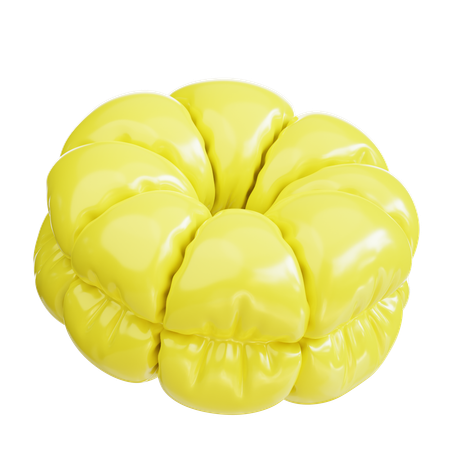 Ballon gonflable jaune  3D Icon