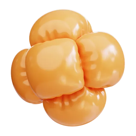 Ballon gonflable orange  3D Icon