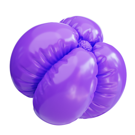 Ballon gonflable violet  3D Icon